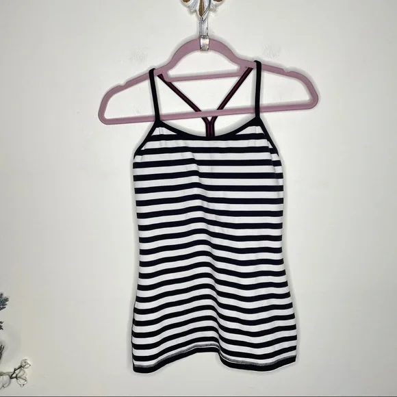 lululemon athletica Black and White Striped Tank Top - Picture 3 of 7